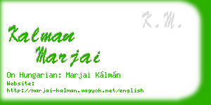 kalman marjai business card