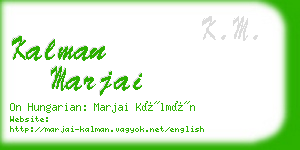 kalman marjai business card